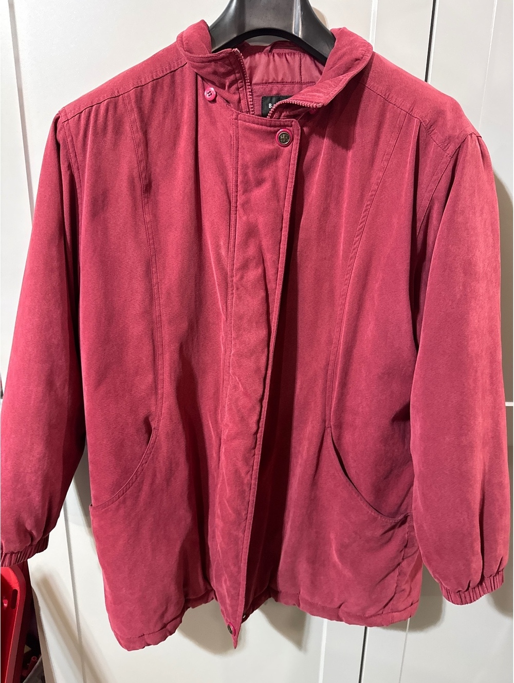 Braetan Vintage Red Casual Jacket Large - Suede Vibes!